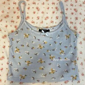 Coquette Blue Floral Cami